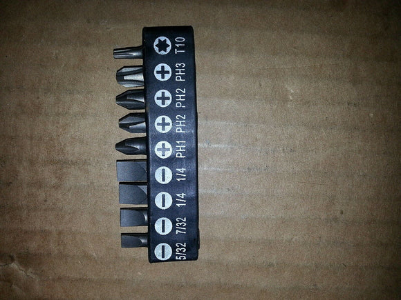 NNB SCREW DRIVER BIT SET ... AS IN PICTURE .. FLAT HEAD AND PHILLIPS