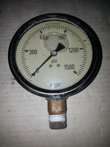 WIKA PRESSURE GAUGE 0-1500 PSI FILLED,