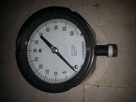 ASHCROFT 238A679-01 REV A DURAGAUGE PRESSURE GAUGE 0-60 PSI