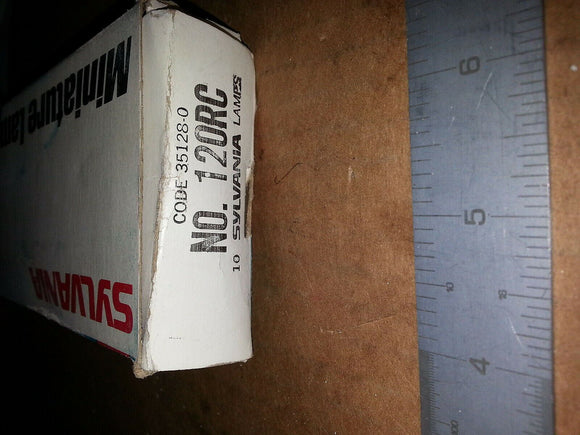 NIB Sylvania 120RC Indicator Lamps, Box of 10 35128-0