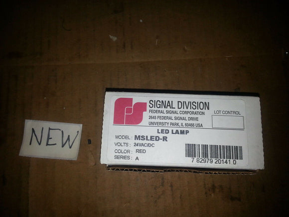 SIGNAL DIVISION LED LAMP MSLED-R 1119 VOLTS:24VAC/DC COLOR:RED SERIES:A