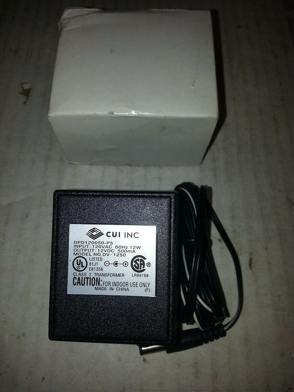 CUI INC DPD120050-P5 INPUT 120VAC 12W OUTPUT.12VDC 500MA DV-1250 LED POWER SUPPL
