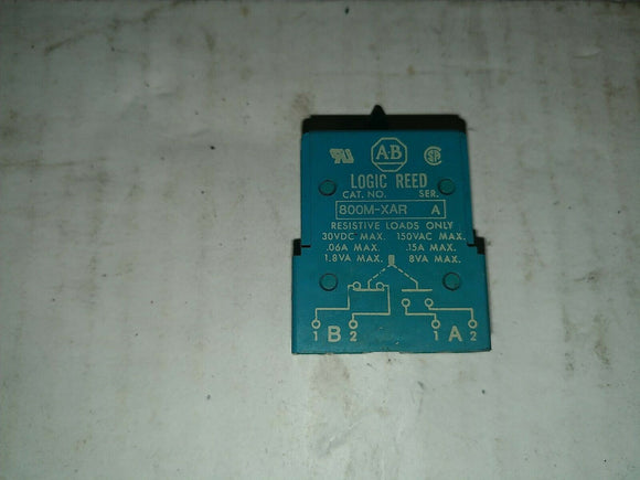 ALLEN-BRADLEY 800M-XAR A 30VDC MAX. 150VAC MAX. .06A MAX. .15A MAX. 1.8VA MAX.