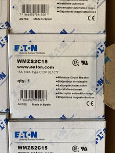 Eaton WMZS2C15 Miniature Circuit Breaker 15A 10kA Type C DP UL1077 BRAND NEW!!