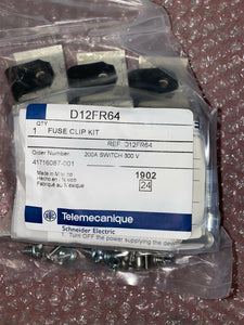 Square D™ D12FR64 Interchangeable Fuse Clip Kit, 600 VAC, 200 A       QTY.1