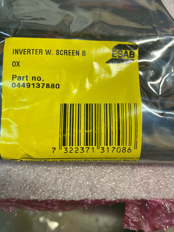 ESAB Welding 0449137880 Inverter W. Screen B New Factory Sealed