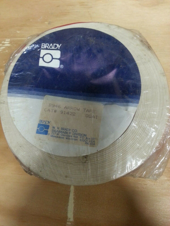 BRADY ARROW TAPE 91422 White/Red,2 In. W,90 Ft. L