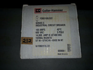 NIB FDB3100LS22 Cutler Hammer Circuit Breaker