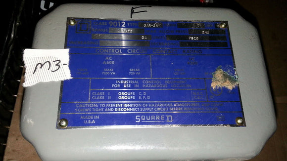 NNB SQUARE D9012 GAR 24 1.5-75 PSI