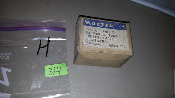 NIB WESTINGHOUSE 1490456 SIZE 3-4 OUTBOARD ELECTRICAL INTERLOCK CONTACTOR
