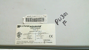 AQUAVAR Av2V50400D TYPE 12 G&L PUMPS GOULDS