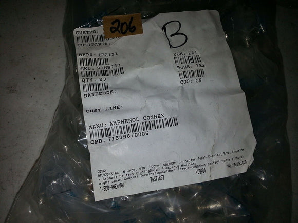 NIB Amphenol Connex 172121 QTY EACH