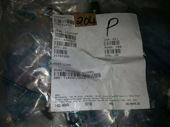 NIB Amphenol Connex 122372RP QTY EACH