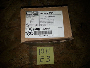 NIB Connector 1/2" Knockout  0.590 Cable OpeninG 3lk50a RACO , BOX OF 80 APROX