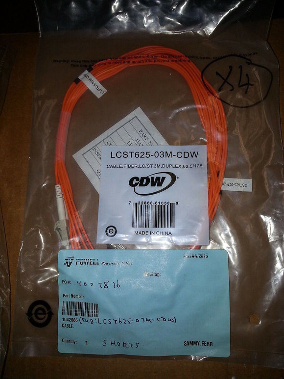 NIB LCST625-03M-CDW Fiber Optic Duplex Patch Cable .. EACH