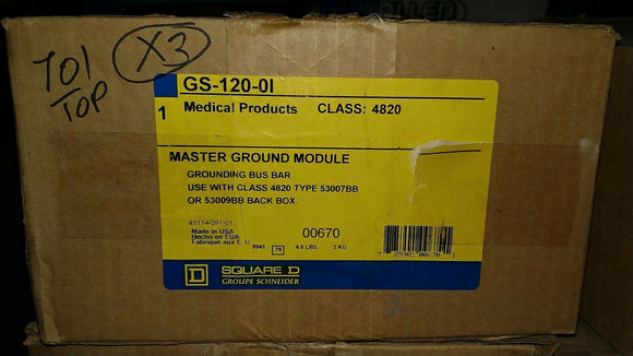 NIB Square D GS-120-01 Master Ground Module GS-120-0I