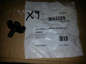 NIB 8020 15 Series Black Standard End Fastener with 5/16-18 Screw, Part #3380