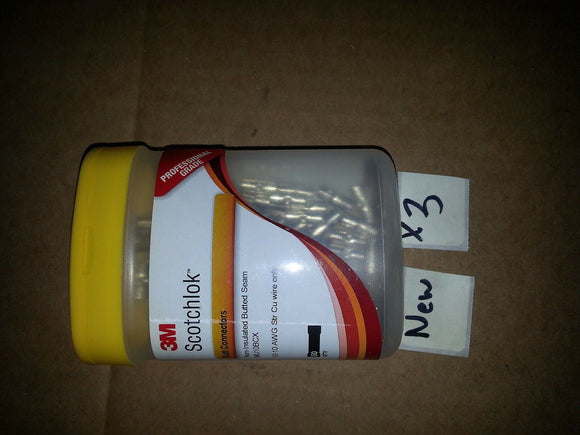 NIB 3M Scotchlok MU10BCX 12-10AWG Butt Connectors ....... 50/PK
