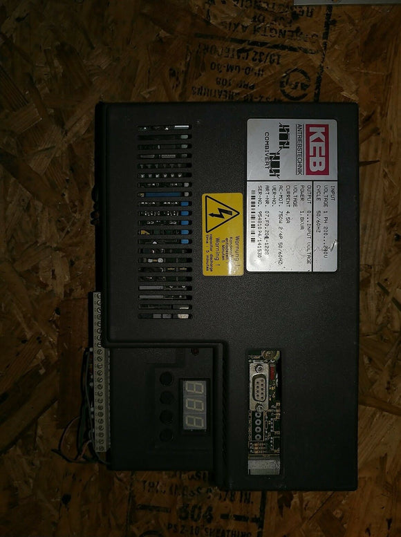 KEB 07.F0.201-1228 COMBIVERT DRIVE 1PH, 200-240V, 50/60HZ 1,8KVA 4,5A