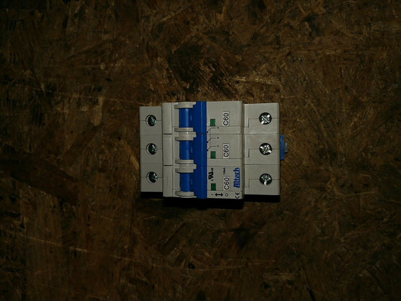 NNB Altech 3CU60R, C60 3-Pole Circuit Breaker 60 AMP 480/277 VAC