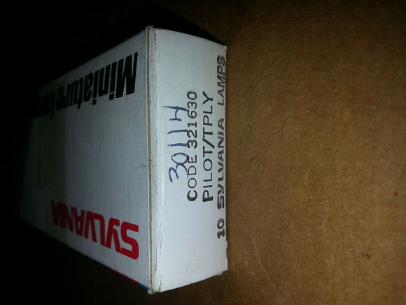 NIB SYLVANIA PILOT TPLY  30114 LENSES 321630 ......BOX OF 10/ ORDER