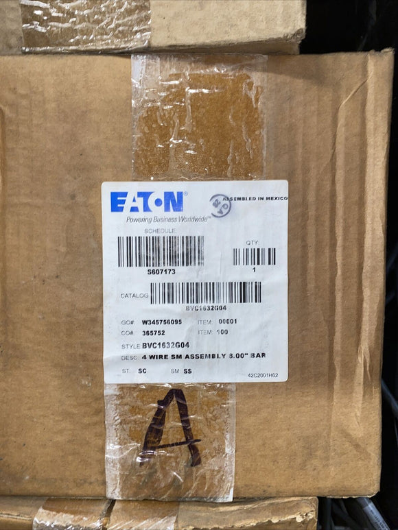 NIB EATON BVC1632G04 S60713 4 WIRE SM ASSEMBLY 6.00