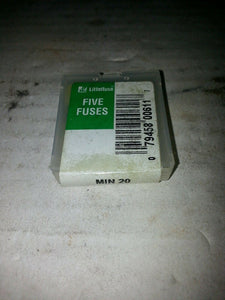 NiB LITTLE FUSE MIN 20 ... 5 FUSES /PACK