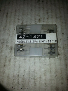 42-1421 NEEDLE ,21GA,1/4",SS ... 12/PACK