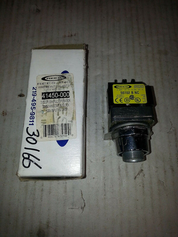 REES A 600, AC 15; N 150,DC 13 50702 B NC IEC 60947-5-1 41450-000