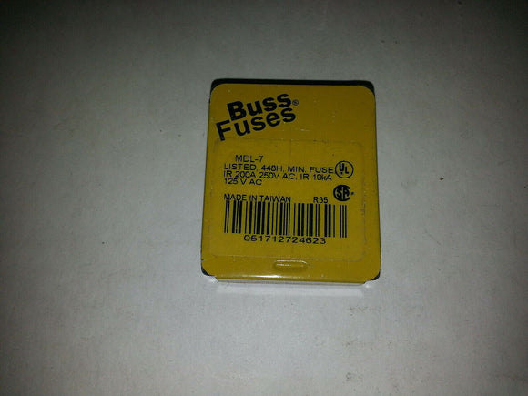 BUSS FUSES MDL-7 448H IR 200A 250VAC IR 10KA 125VAC R35