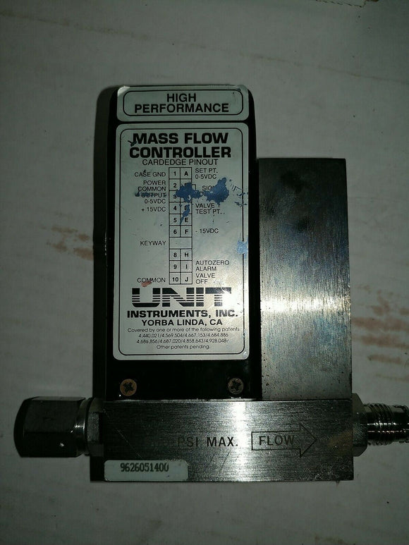 UNIT INSTRUMENTS 500PSI MAX 9626051400 UFC-1100A 50SCCM N2