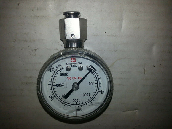 span pressure gauge ss SI SPAN 0 TO 3000 PSI SS STAINLESS