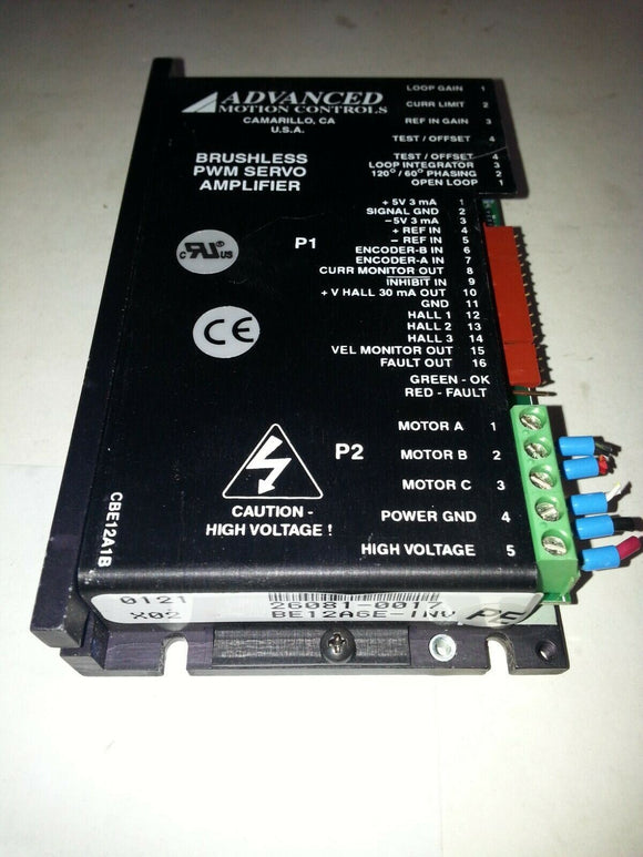 ADVANCED 0121 X02 26081-0017 BE12A6E-INV SERVO AMPLIFIER