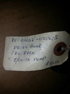 ZENITH PUMP 15-20001-0216.-3 DRIVER GEAR DL BURK 750 B-S