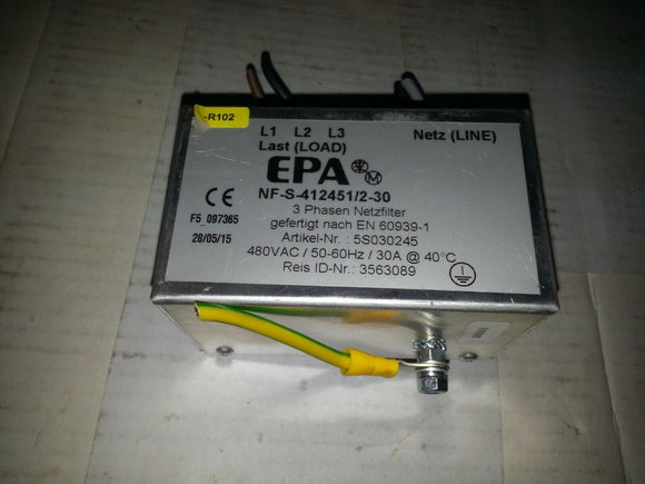 EPA NF-S-412451/2-30 480VDC 50-60HZ 30A 3563089 EN 60939-1 F5 097365