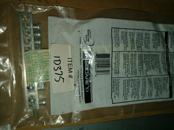 SQUARE D PK9GTA Ground Bar Kit, 225 A Amps, Number of Terminals 9
