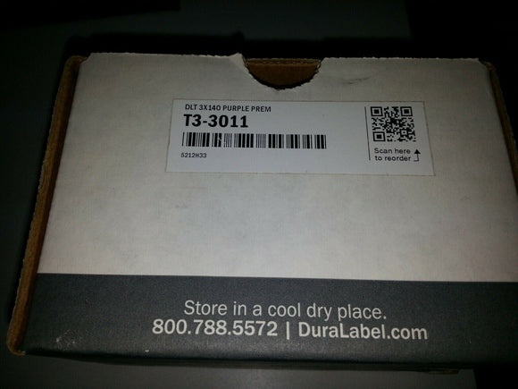 DURALABEL DLT 3X140 PURPLE T3-3011 5212H33 Premium Vinyl Tape