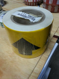 BRADY 6M852 91287 Arrow Tape, Yellow, Vinyl, Pipe Marker   4" x 90 ft.
