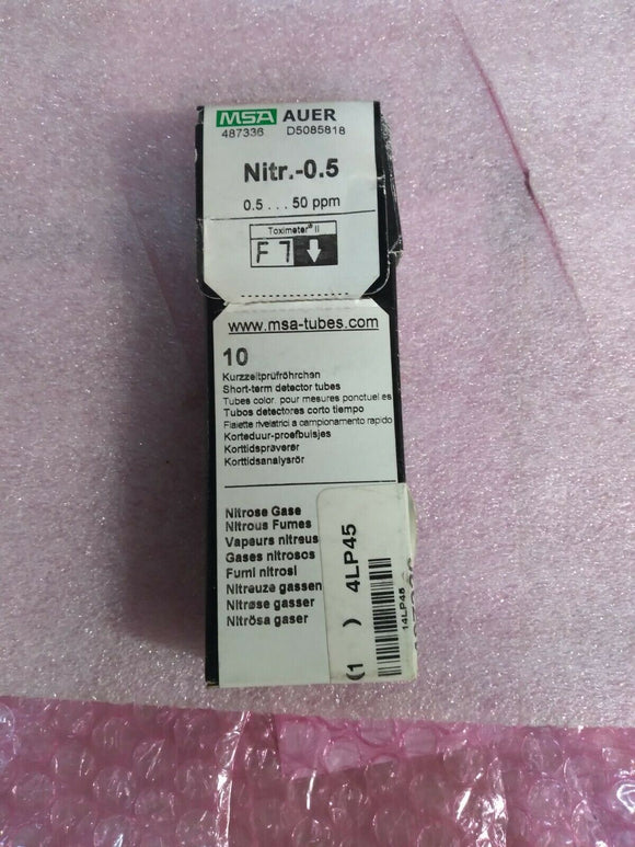 MSA AUER Nitr-0.5% Ammonia Gas Detection Tubes 487336 D5085818
