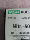 MSA AUER Nitr-50% nitrogen Detection Tubes 804426 5085809
